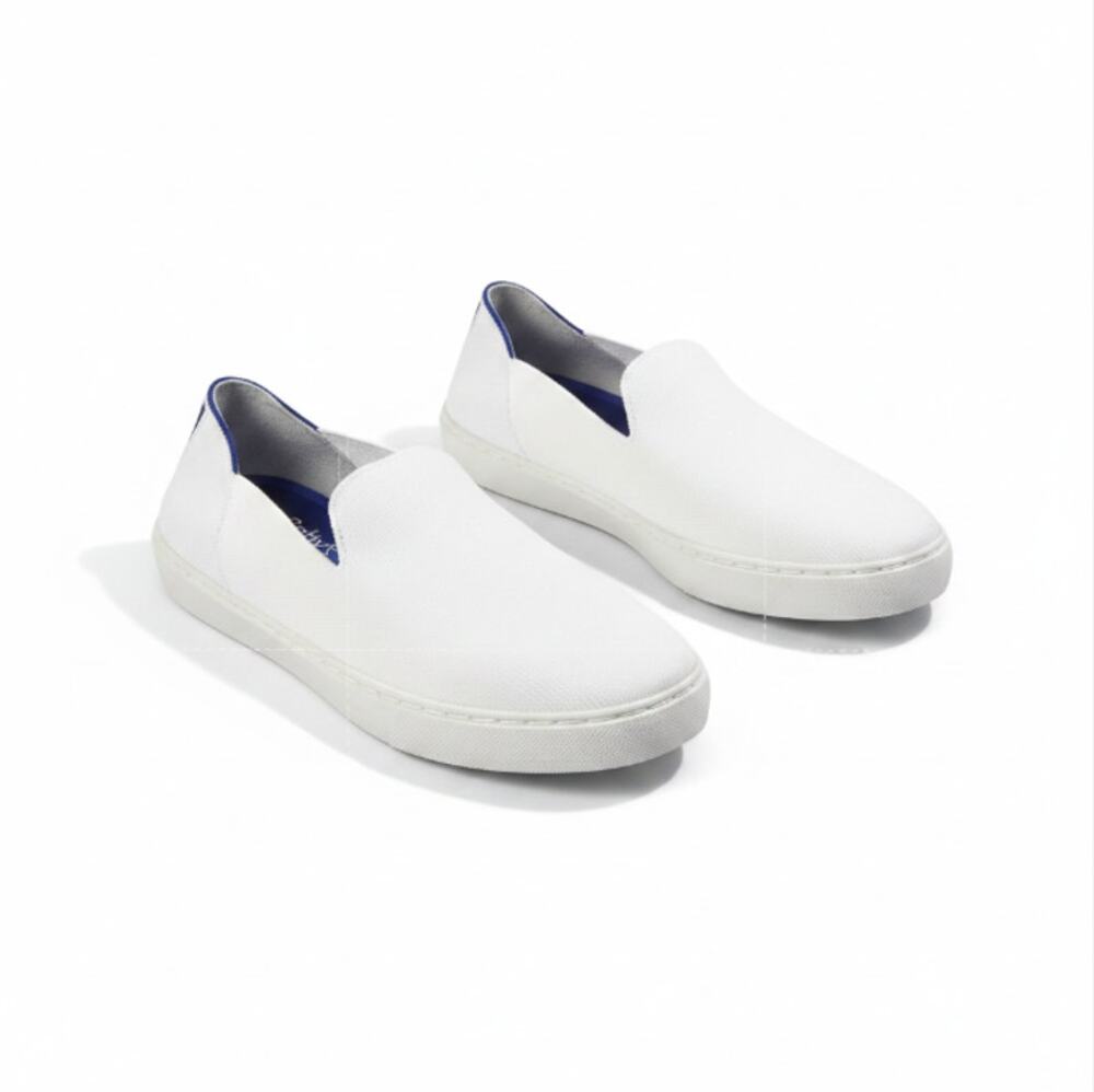 ROTHY'S The Original Slip On Sneaker Women 8.5 White Classic Street Lifestyle